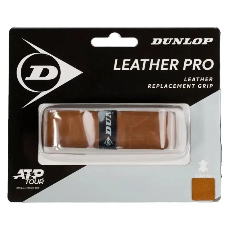 Dunlop Leather Pro hnědý kožený tenisový grip 1,5 mm