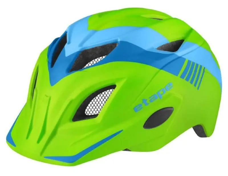 Etape Pluto Light dětská cyklistická helma zelená-modrá mat