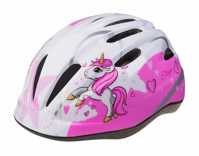 Etape Rebel dětská cyklistická helma bílá-růžová