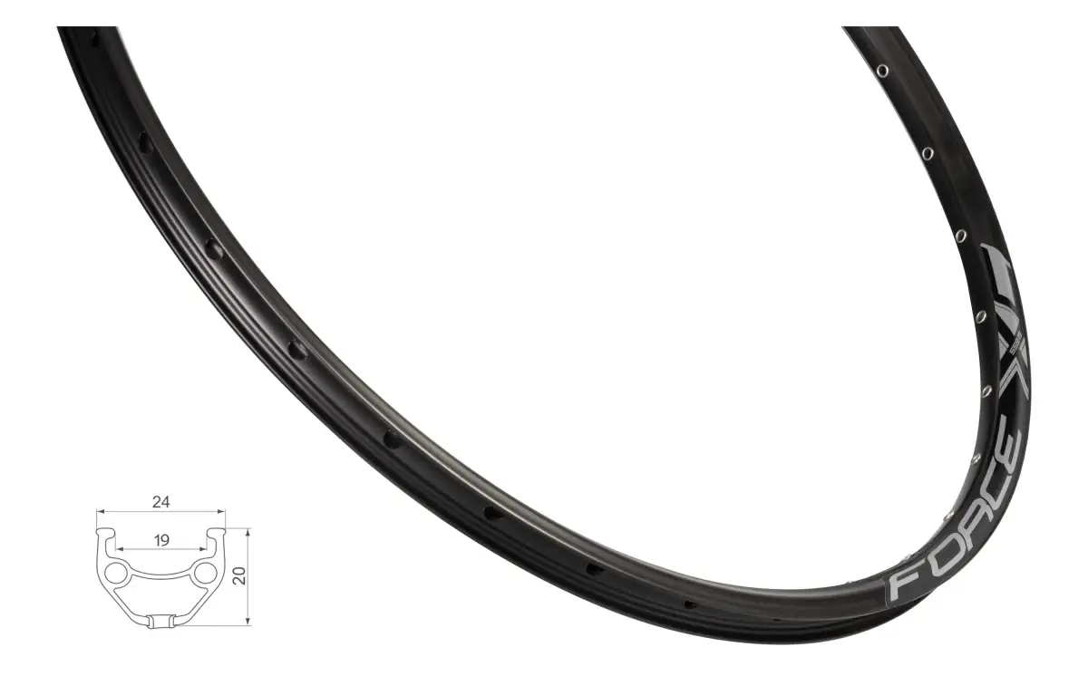 Force Ráfek XC BASIC DISC 559x19, 36děr, černý