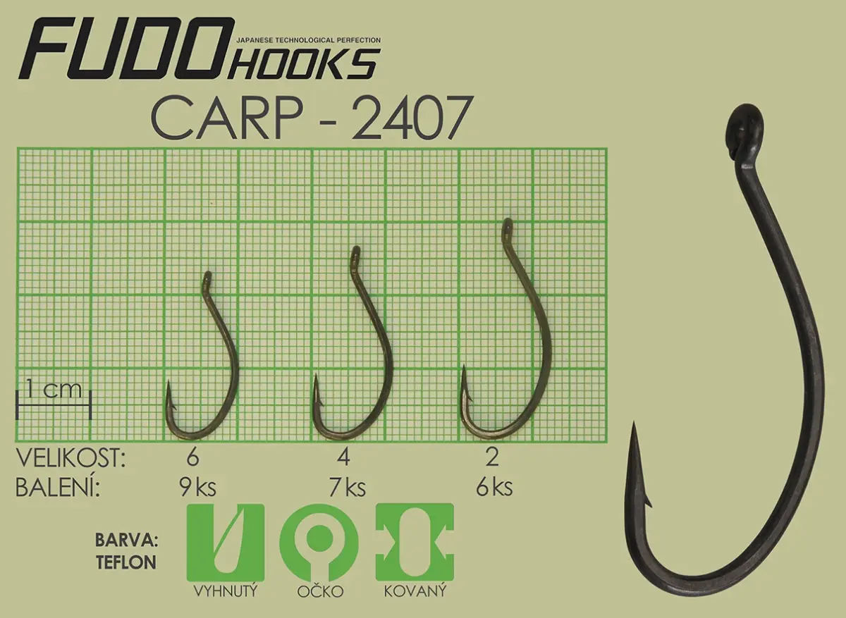 Fudo Hooks Carp vel. 4 (bal. 7 ks) rybářský háček
