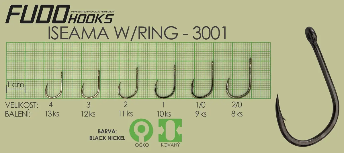 Fudo Hooks Iseama vel. 4 (bal. 13 ks) rybářský háček