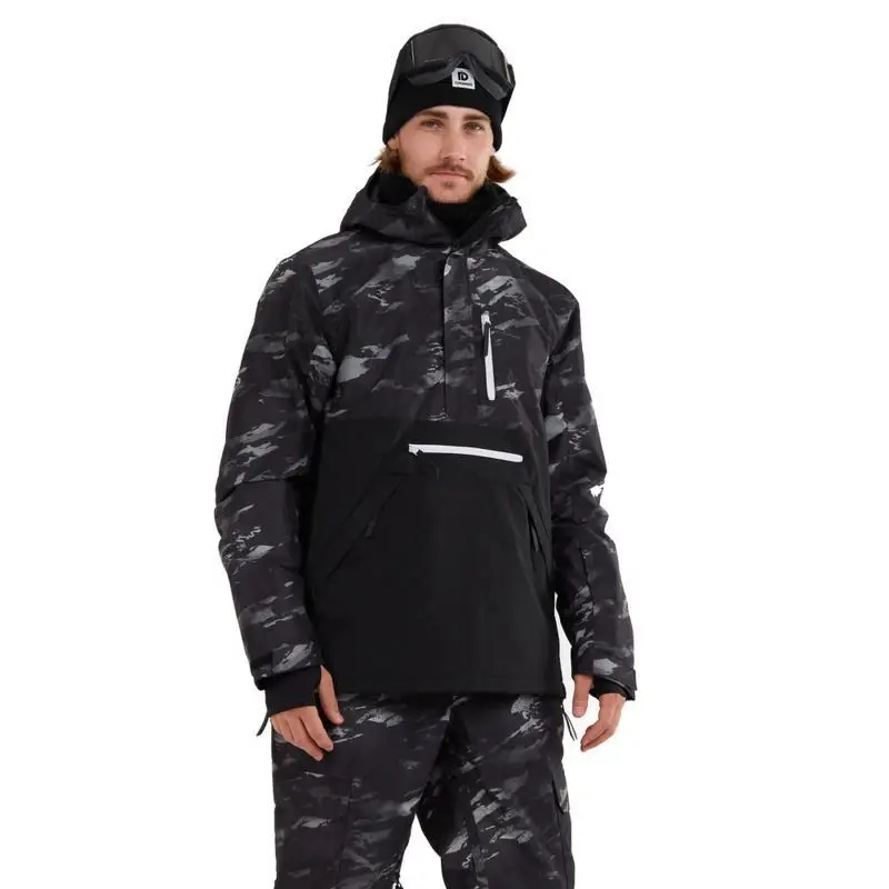 Fundango Tilbury Logo Anorak-893-black camouflage