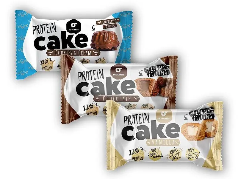 Go Fitness Protein Cake 50g POUZE Vanilla (VÝPRODEJ)