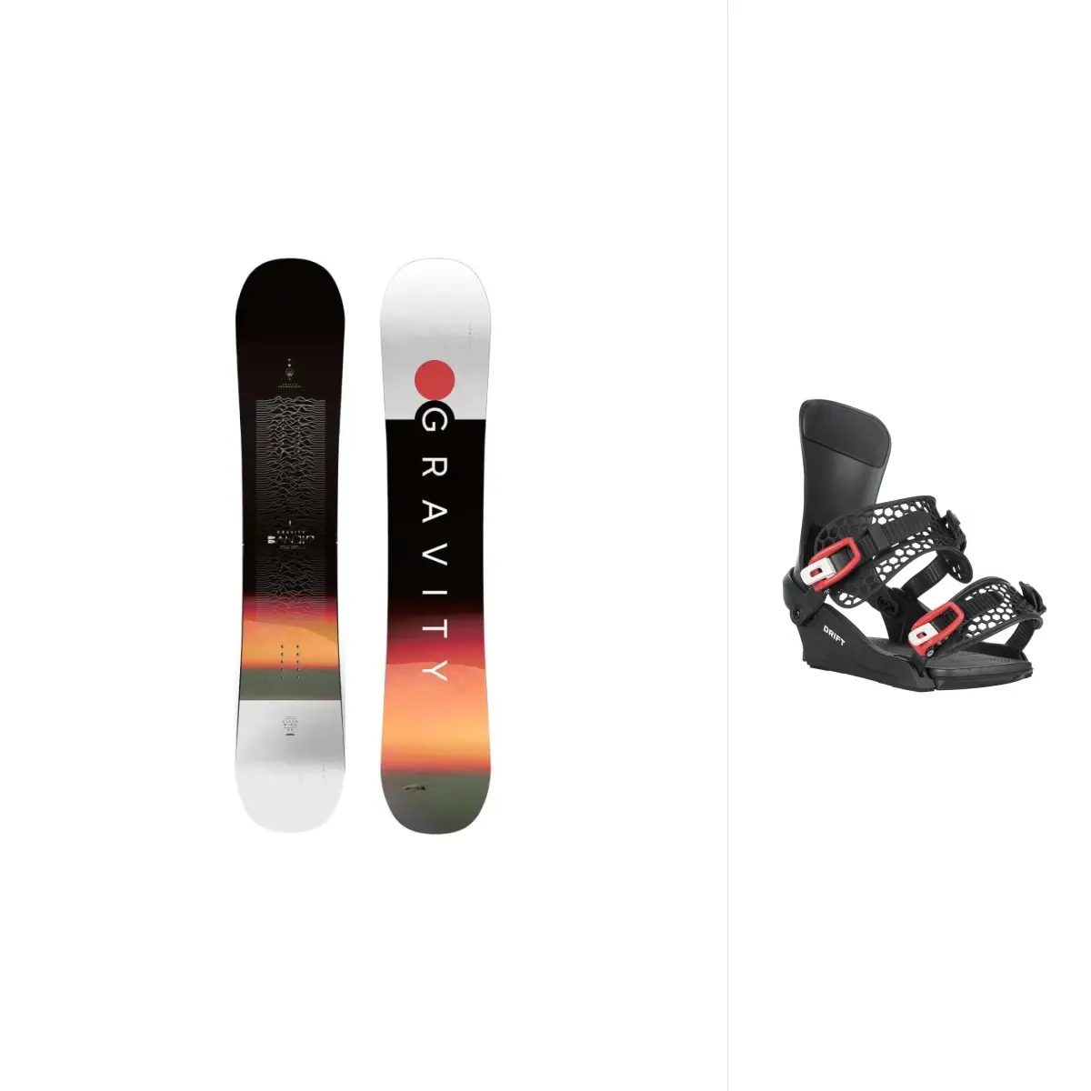 Gravity Bandit 25/26 pánský snowboard + Gravity Drift black/red vázání