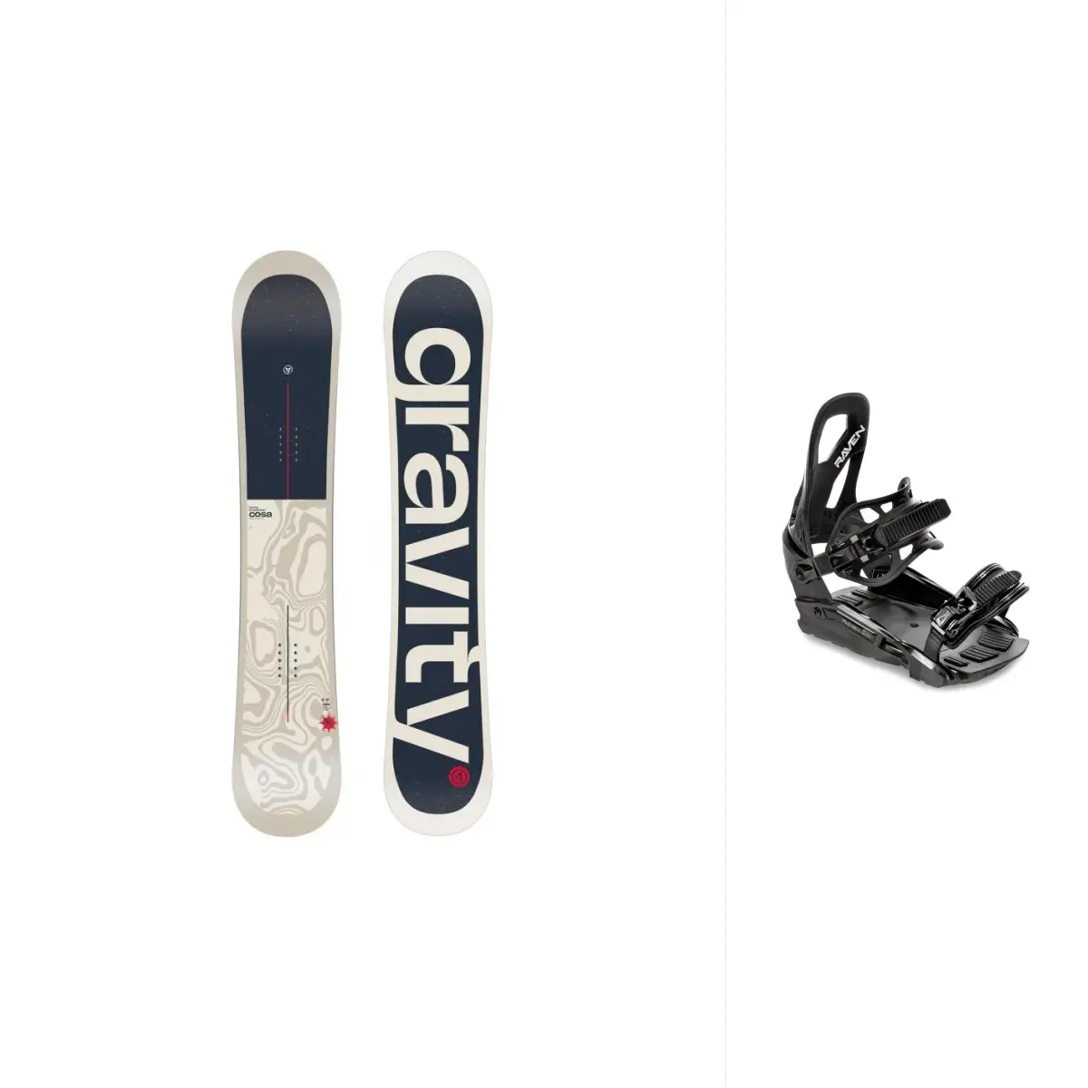 Gravity Cosa 25/26 pánský snowboard + Raven S230 Black snowboardové vázání