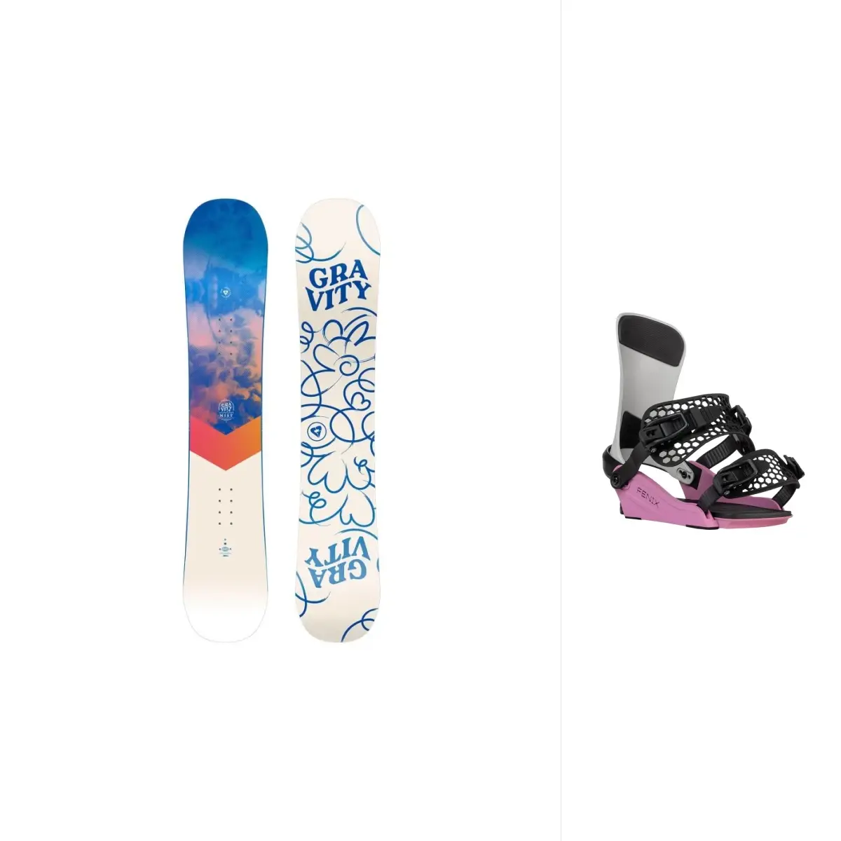 Gravity Mist 24/25 dámský snowboard + Gravity Fenix grey/rose vázání