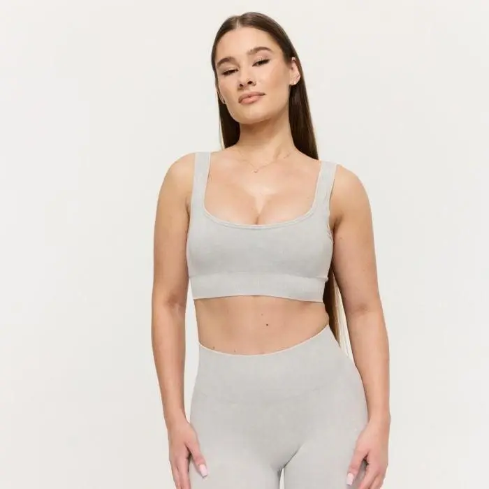GymBeam Bezešvá sportovní podprsenka Lift Grey