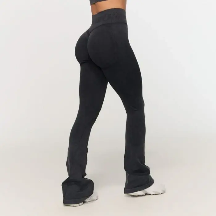 GymBeam Fierce Dark Grey dámské bezešvé legíny