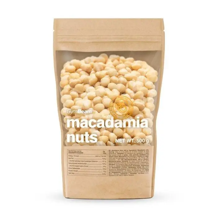 GymBeam Makadamové ořechy 500 g