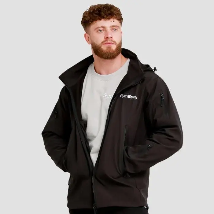 GymBeam Pánská bunda Softshell Black POUZE XL (VÝPRODEJ)