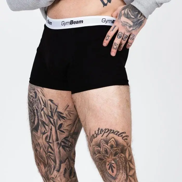 GymBeam Pánské boxerky Essentials 3Pack Black POUZE XXXL (VÝPRODEJ)