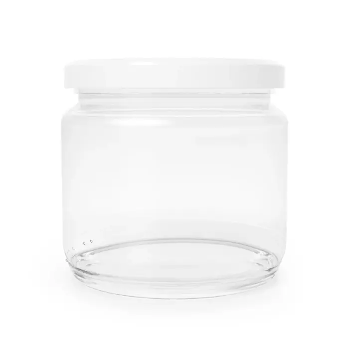 GymBeam Skleněná nádoba s kovovým víčkem 380 ml