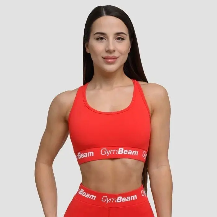 GymBeam Sportovní podprsenka Simple Rouge Red POUZE L (VÝPRODEJ)