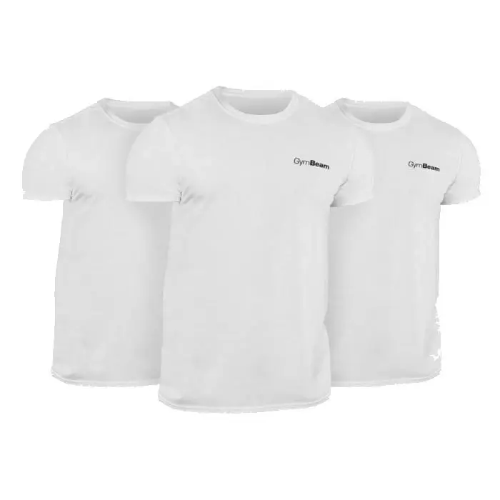 GymBeam Men‘s Basic T-Shirt 3Pack White