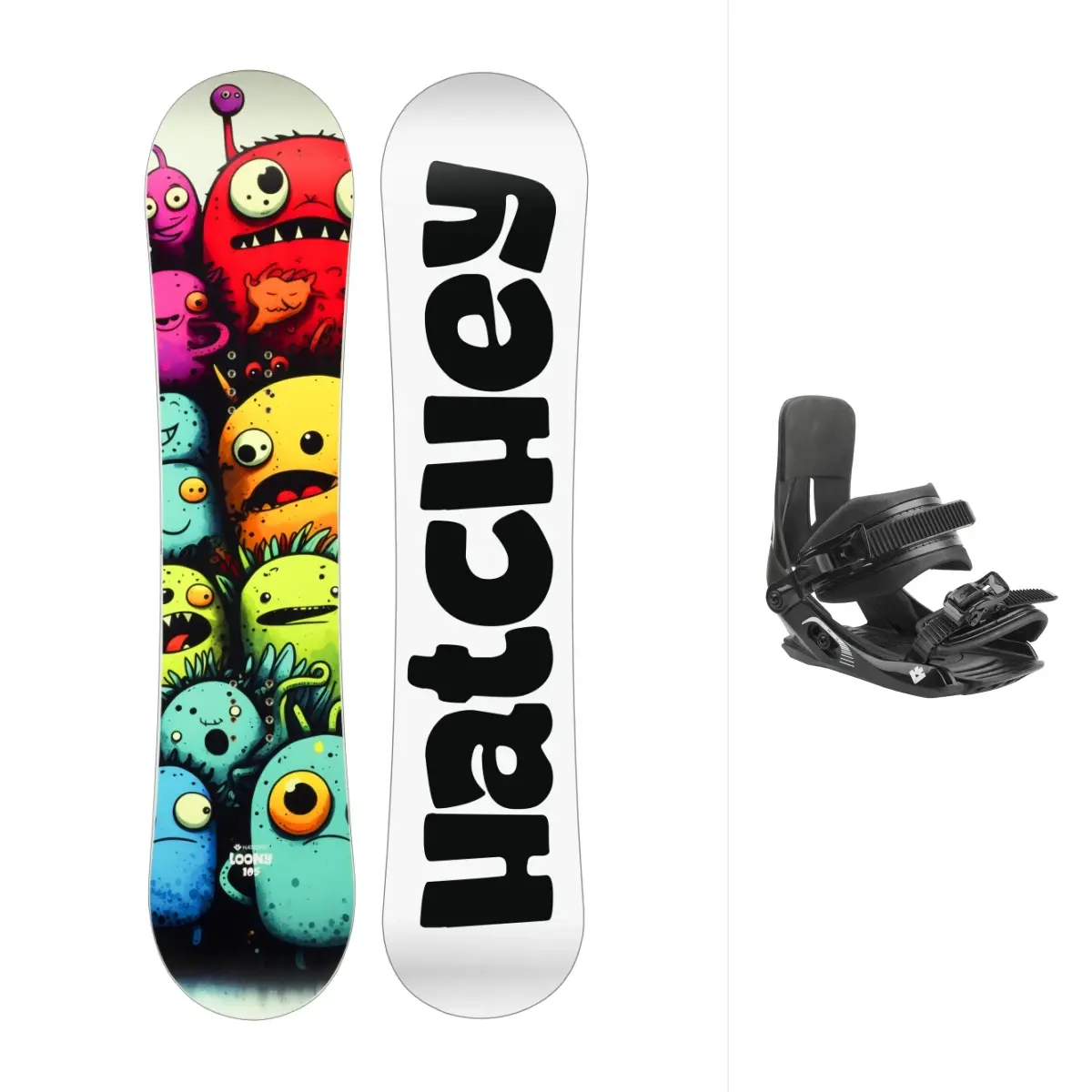 Hatchey Loony dětský snowboard + Hatchey Tactic Junior vázání