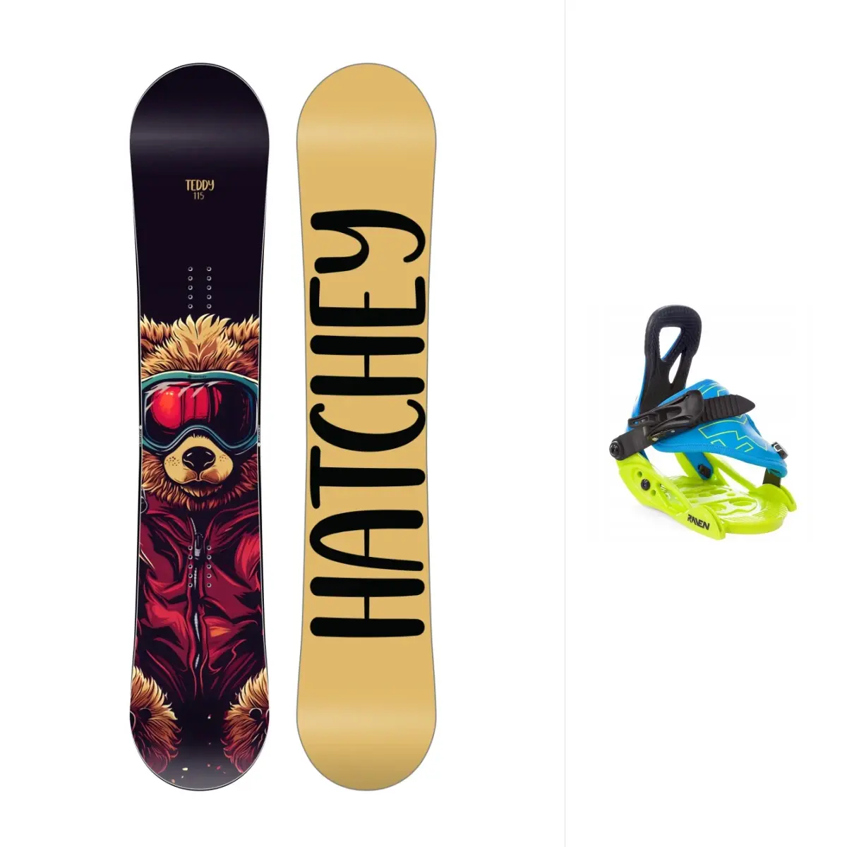Hatchey Teddy dětský snowboard + Raven s160 vázání