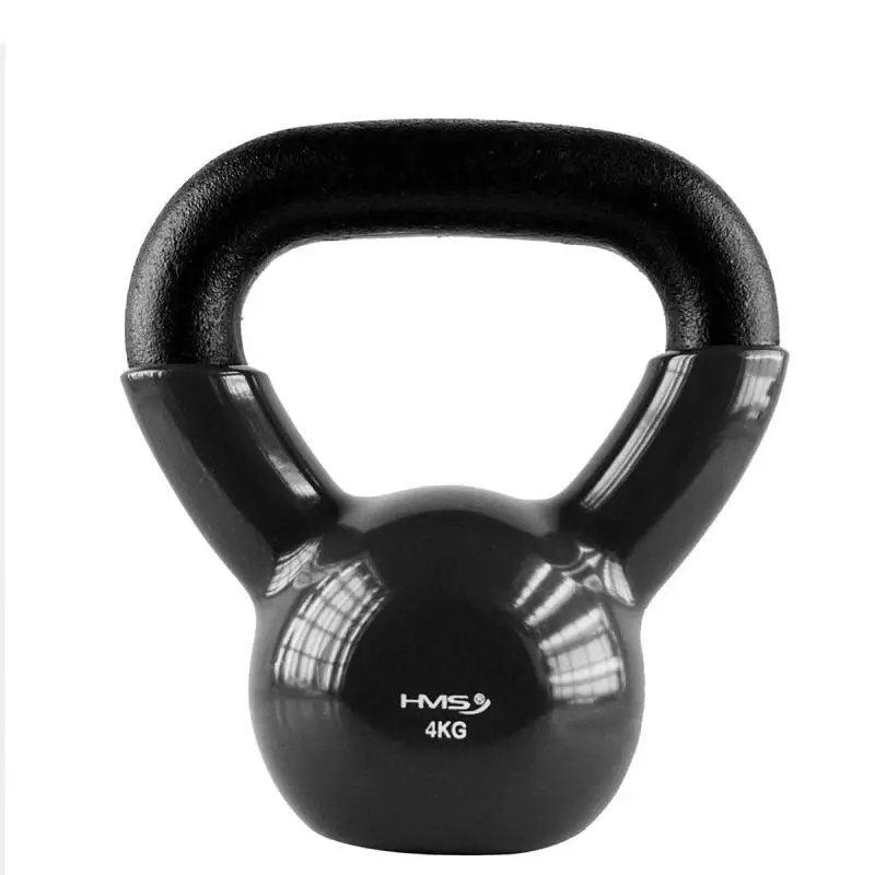 HMS Kettlebell pokrytý vinylem KNV04 4 kg, černý