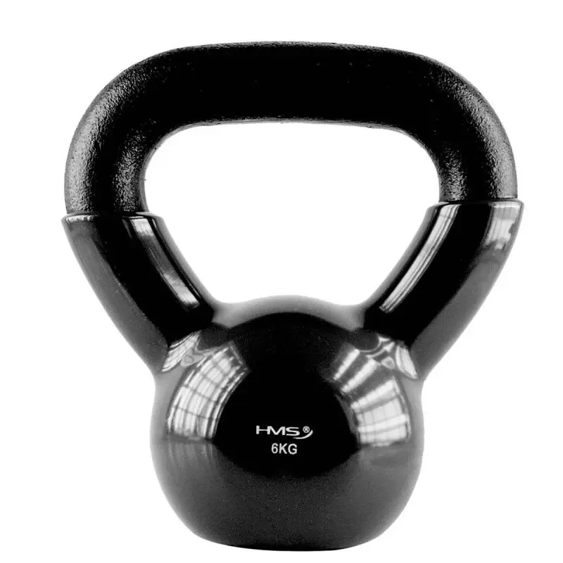 HMS Kettlebell pokrytý vinylem KNV06 6 kg, černý