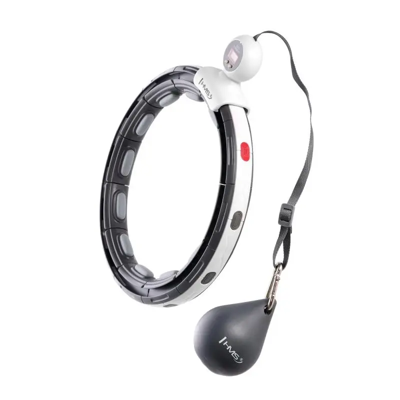 HMS Masážní hula hoop HHM15 se závažím, magnety a počítadlem černá