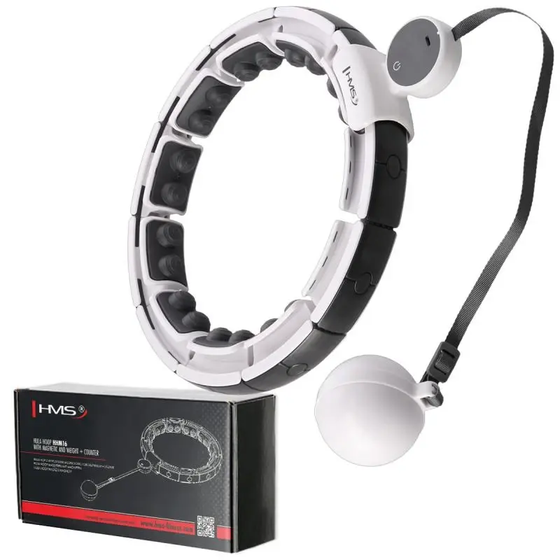 HMS Masážní hula hoop HHM16 se závažím, magnety a počítadlem