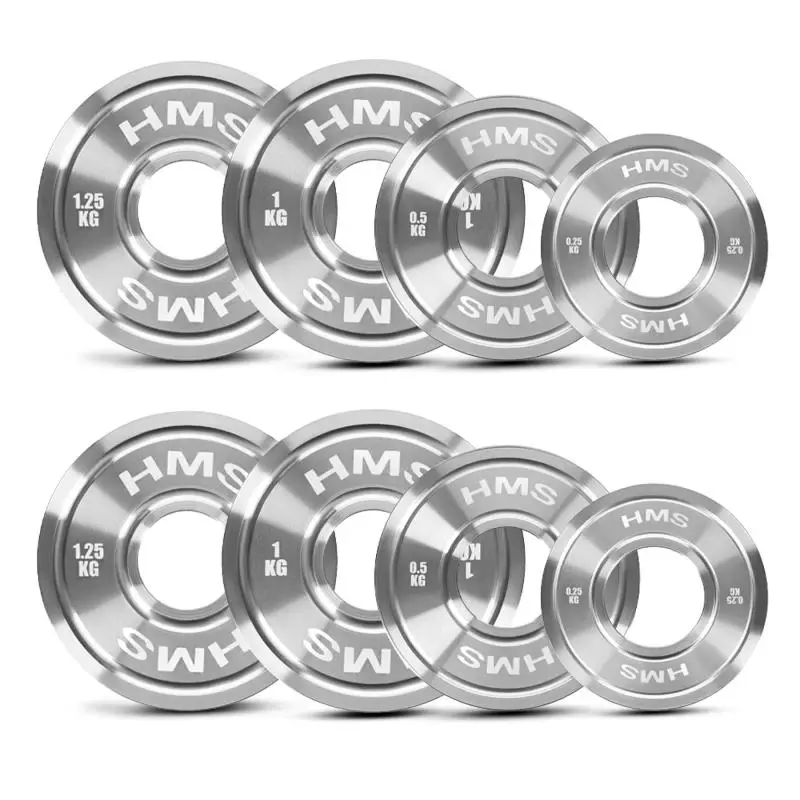 HMS Sada ocelových olympijských kotoučů TOS 2 x 0,25 - 1,25 kg (6 kg)