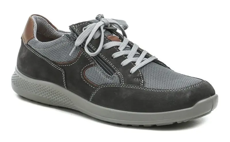 Josef Seibel Comfortabel 640349-09 šedé pánské nadměrné polobotky šíře K