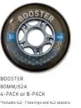 K2 Booster 80 mm / 82A 8 ks + spacery a ložiska ILQ-7