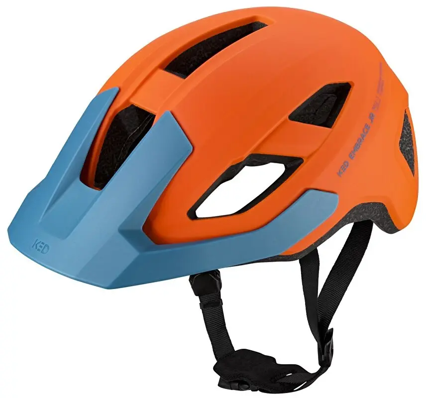 KED Embrace Jr. Petrol Orange Matt S/M 52-58 cm dětská cyklistická přilba