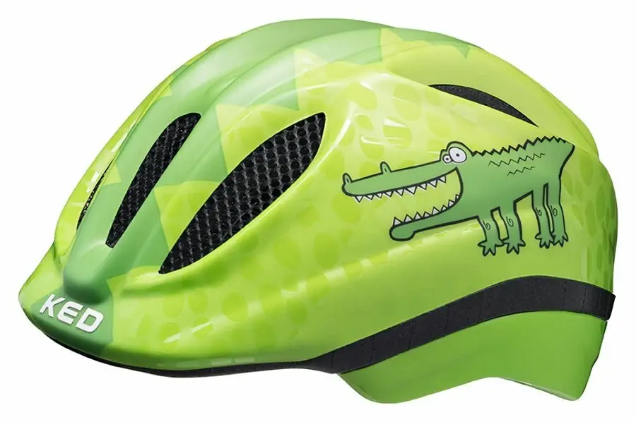 KED Meggy II Trend Green Croco S/M 49-53 cm dětská cyklistická přilba