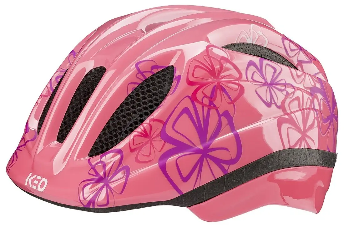 KED Meggy II Trend Soft Pink Flower S/M 49-53 cm dětská cyklistická přilba