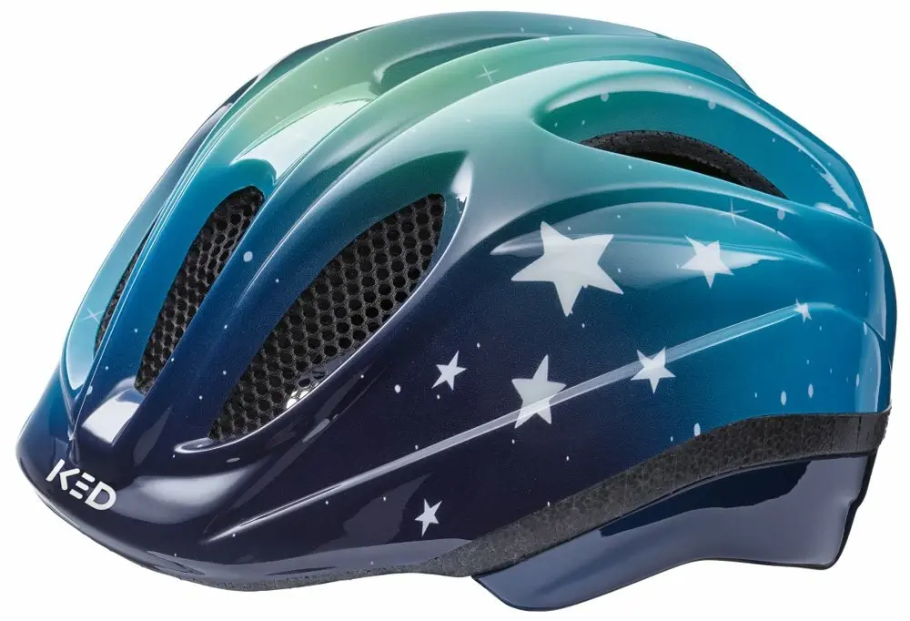 KED Meggy II Trend Stars Blue Green S/M (49-53 cm) dětská cyklistická přilba