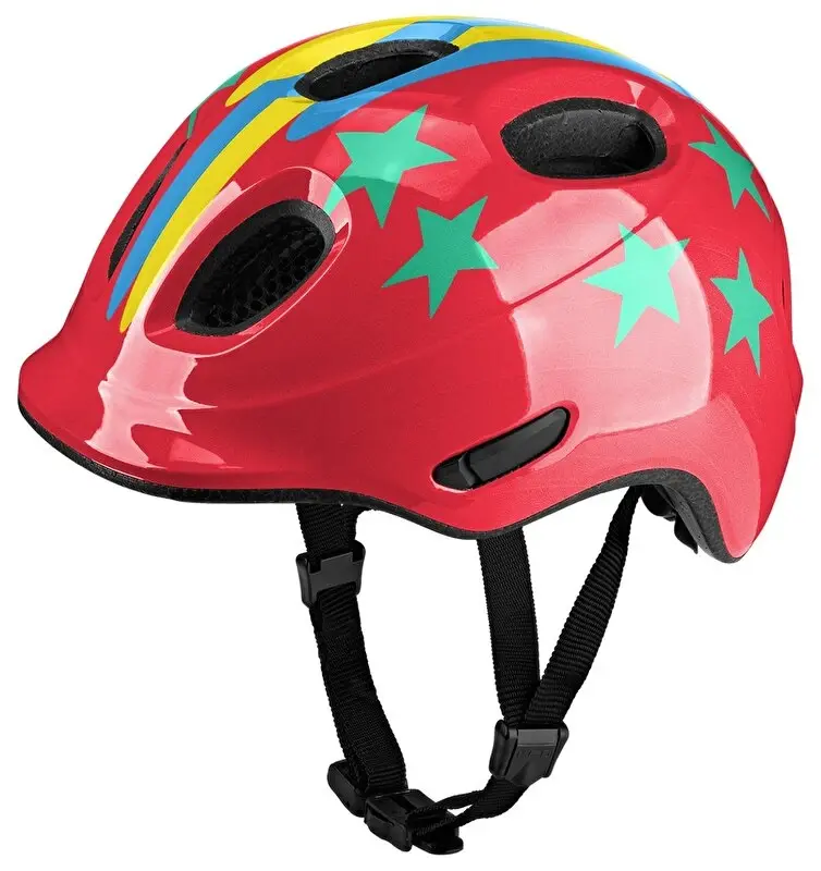 KED Meggy Spark Stellar Stripes Red M 50-55 cm dětská cyklistická přilba