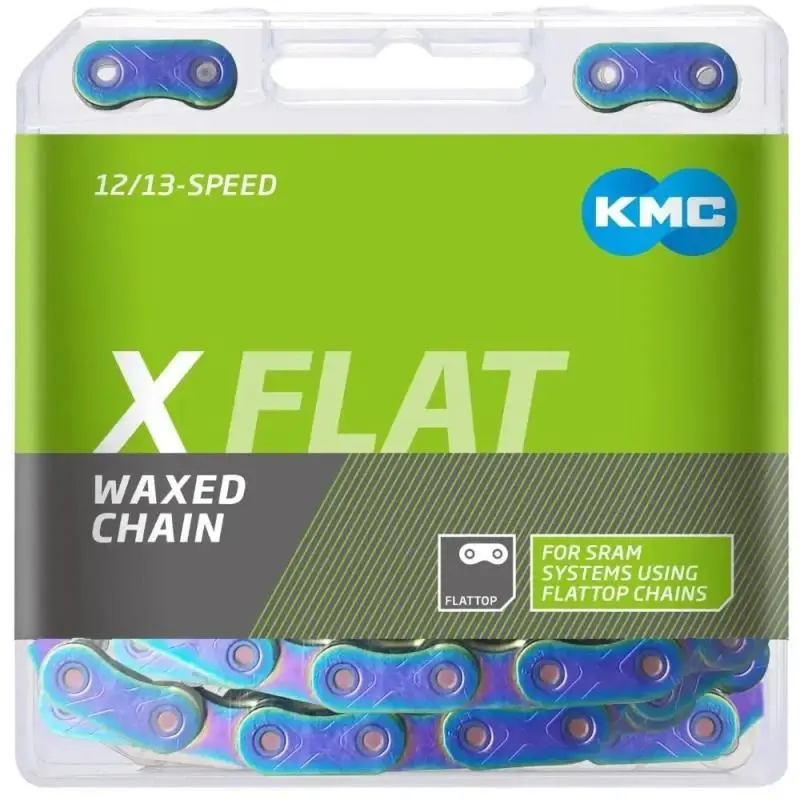 KMC X-flat Aurora Modrý Waxed BOX řetěz