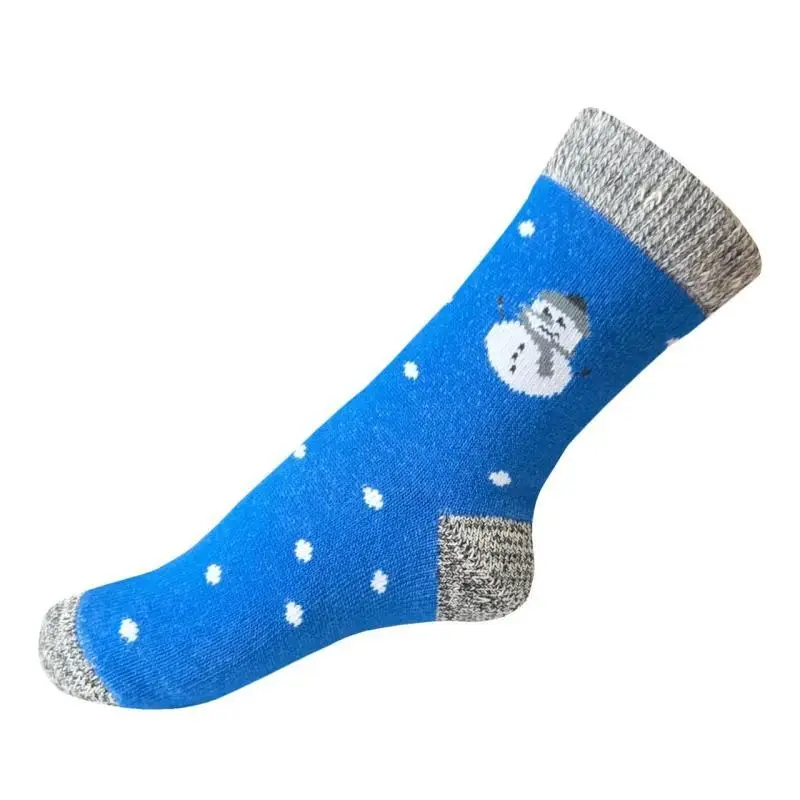 Knebl Hosiery Art.18 Dětské zimní ponožky Knebl Modrý sněhulák POUZE 32-35 (VÝPRODEJ)