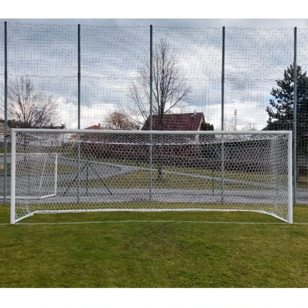 LEÓN DE ORO Football HEX M120 fotbalová síť bílá
