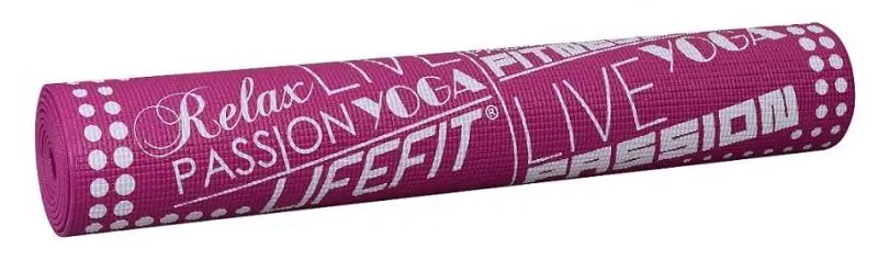 Lifefit Gymnastická podložka SLIMFIT, 173x58x0.6cm, bordó