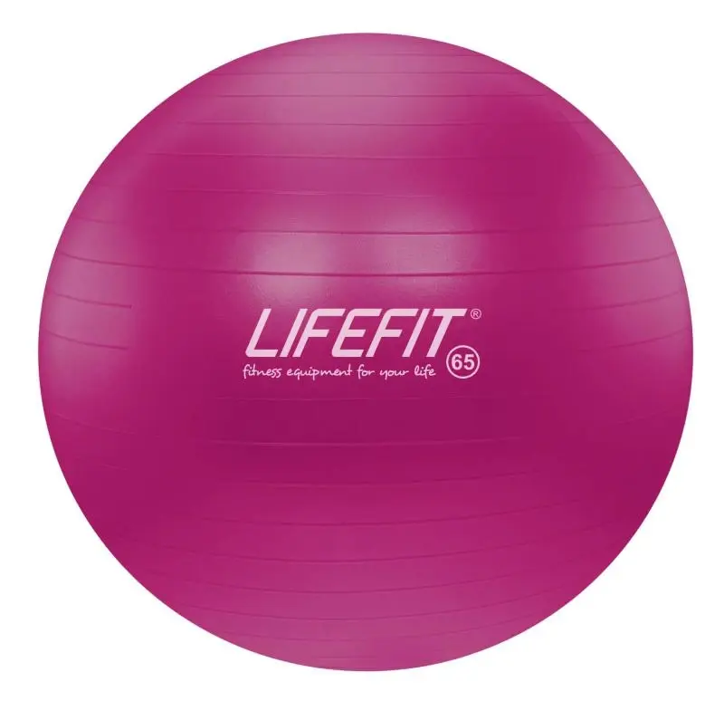 Lifefit Gymnastický míč Anti-burst 65 cm bordó