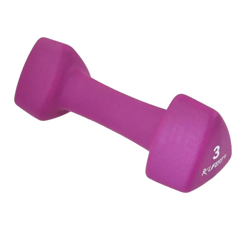 Lifefit Neoprenová činka Triangle 1 x 3.0 kg bordó
