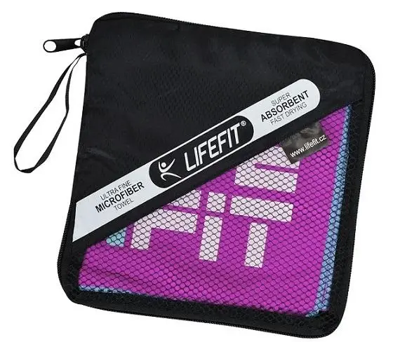 Lifefit rychleschnoucí ručník z mikrovlákna 70x140cm fialový