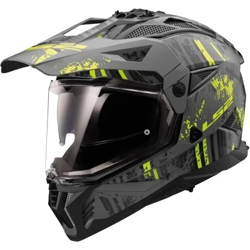 LS2 MX702 PIONEER II CRAZY černo-fluo žlutá enduro helma na motorku