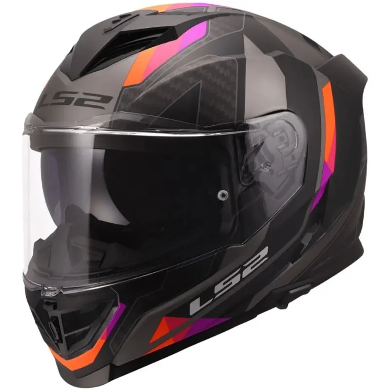 LS2 FF818 Storm III Sporty matná šedo-fialová integrální helma na motorku