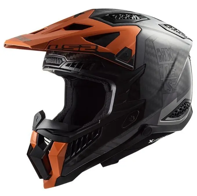 LS2 MX703 C X-Force Victory černo-titanovo-oranžová motokrosová přilba