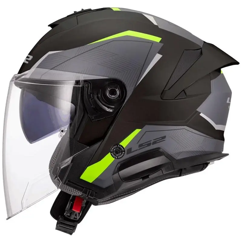 LS2 OF618 Verso II Air černo-fluo žlutá otevřená helma na motorku