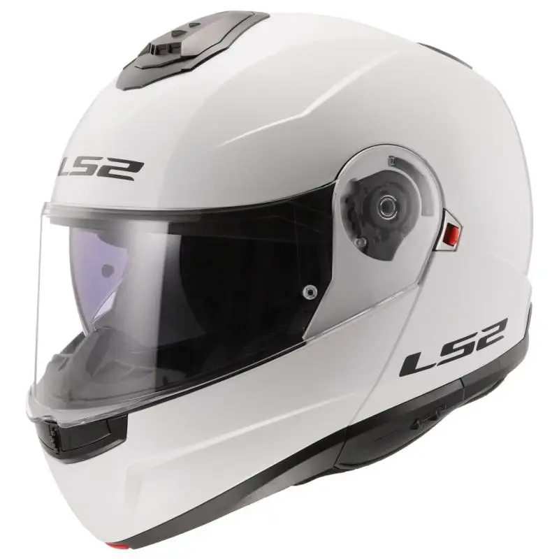 LS2 FF908 Strobe II bílá lesklá vyklápěcí přilba na motorku
