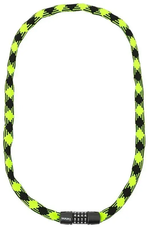 Max1 řetězový zámek Twist kódový 3,2x1200 mm zeleno/černý
