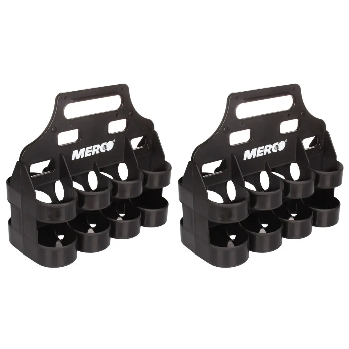 Merco Bottle Carrier 8 sada dvou plastových nosičů lahví černá