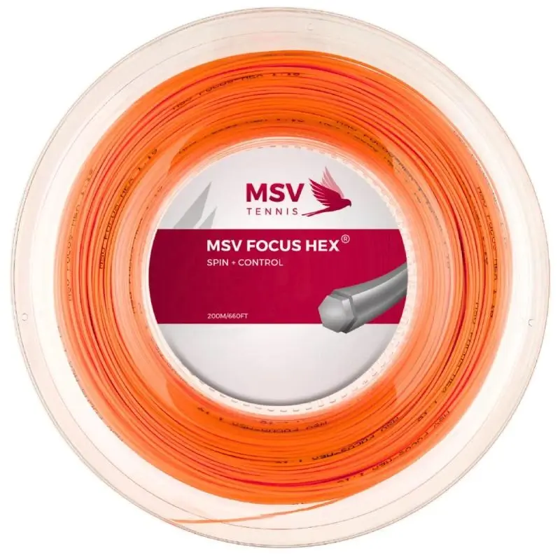 MSV Focus HEX tenisový výplet 200 m oranžová