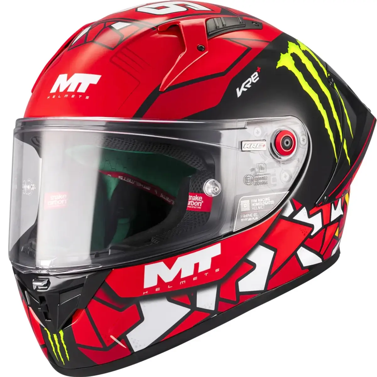 MT Helmets KRE+ S Piqueras B5 FIM červeno-černá integrální helma na motorku