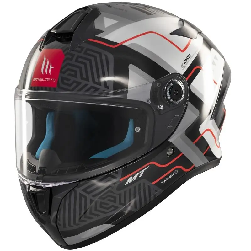 MT Helmets Targo S Brik lesklá černo-bílá